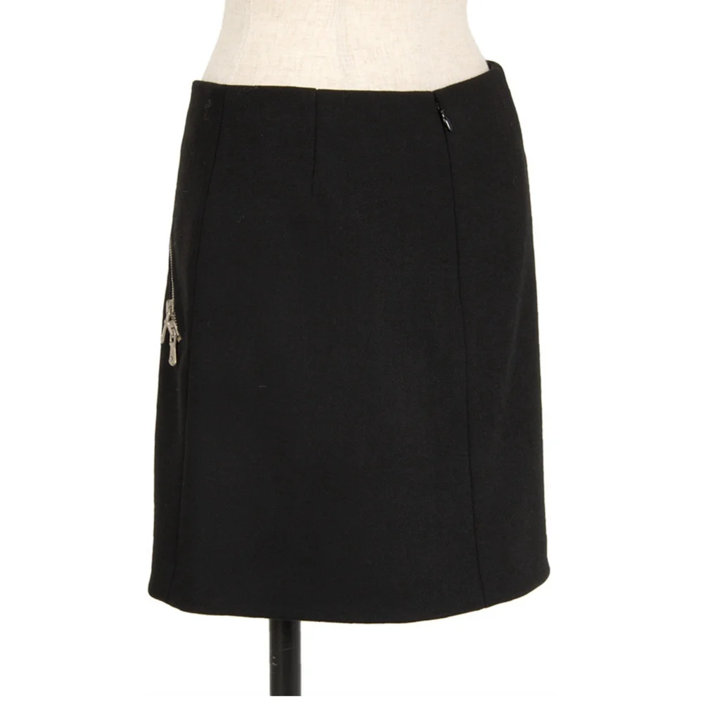Dolce Gabbana Wool Blend Mini Skirt Leopard Black US 4